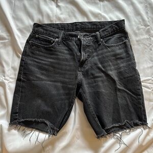 Abercrombie & Fitch Black Denim Cut Off Shorts, Men's 32